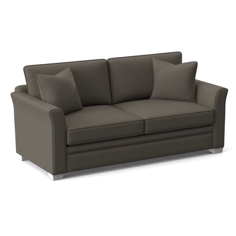 Bridgeport 85'' Upholstered Sofa, Gray Sugar Performance; 0863-84, Frost White Finish