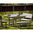 POLYWOOD Park 6 - Person Patio Dining Set with Square Table , Cushions Included
