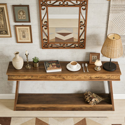 Farmhouse Sofa Table Console Table Entryway Table with Storage
