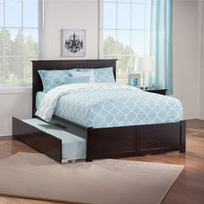 Nantucket Solid Wood Platform Bed with Panel Footboard and Trundle