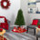 Arbre de Noël vert pin artificiel en cachemire avec lumières incandescentes