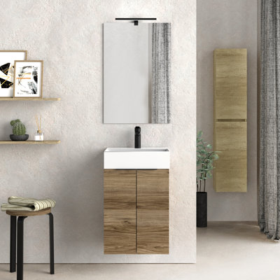 450mm Single Bathroom Vanity with Integrated Ceramic Basin