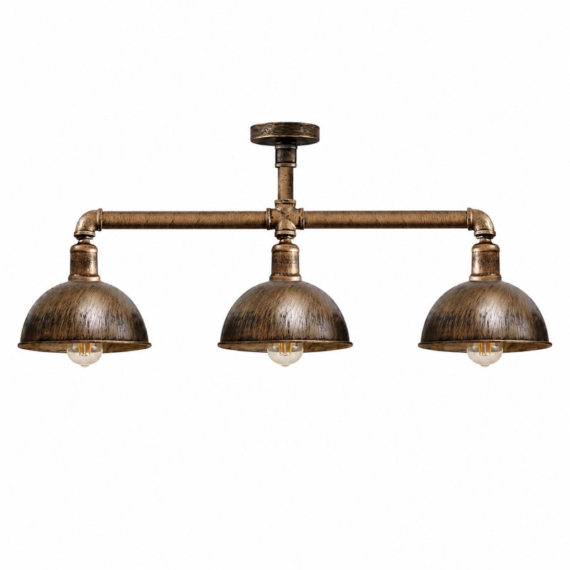 Cassander 3 - Light Pendant, Brushed Copper