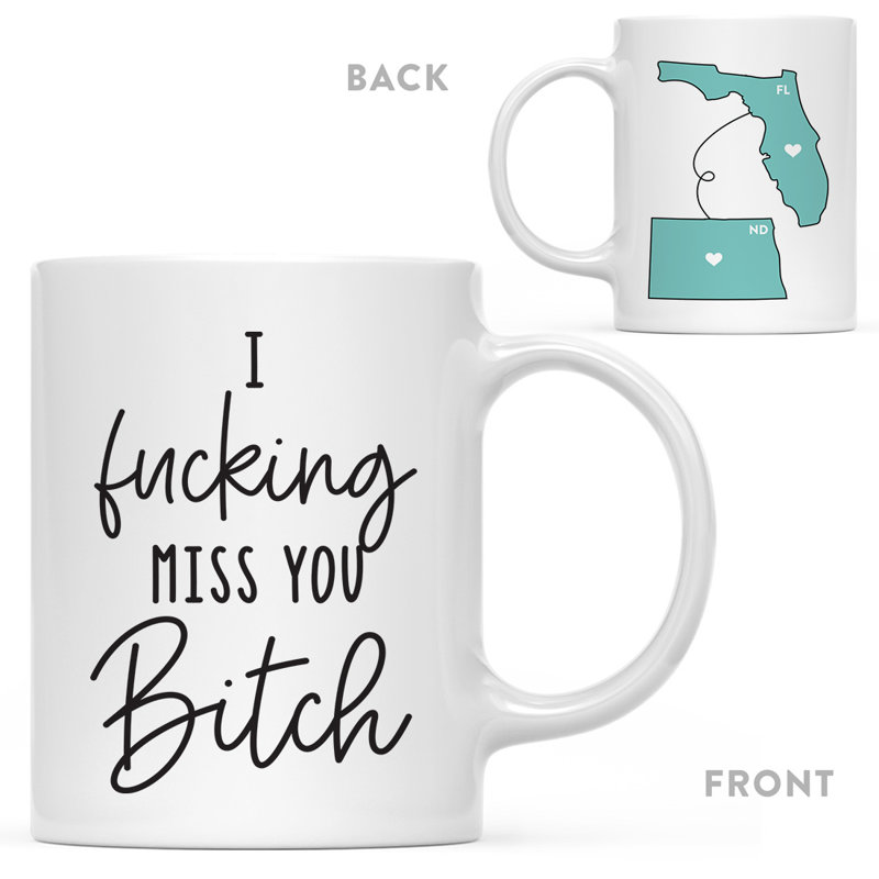 Ceramic Coffee Mug, Florida And North Dakota