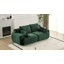 1 ensemble de canapé compact à 2 places en mousse viscoélastique compacte, aucun assemblage requis Capacité de poids de 600 lb, coussins moelleux, convient aux salons et aux petits espaces Tissu en velours côtelé, canapé double très profond, noir-1264451394