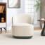 Fauteuil demi-tonneau pivotant en velours Stith-95119118
