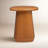 Kerri Brown Concrete Round End Table Glass Fiber Reinforced Cement Pedestal Base Sculptural Accent Table-799870755