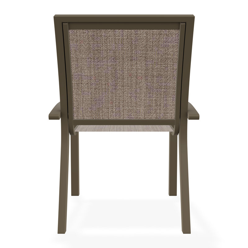 Kendall Outdoor Dining Chair, Beachwood, Augustine Fennel Sunbrella®