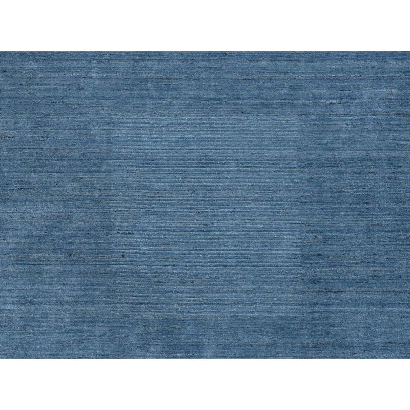 Tapis oriental tissé à la main, bleu, denim, de 10 pi x 1 po x 14 po, de style moderne, tissé à la main 744B0FC6392A478EBEC9CE729179F301