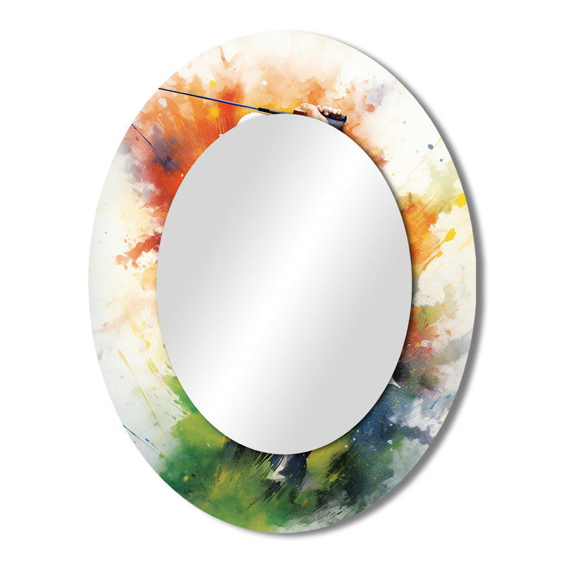 Golf Dynamic Drives I - Miroir mural ovale bleu, 43 po x 33 po