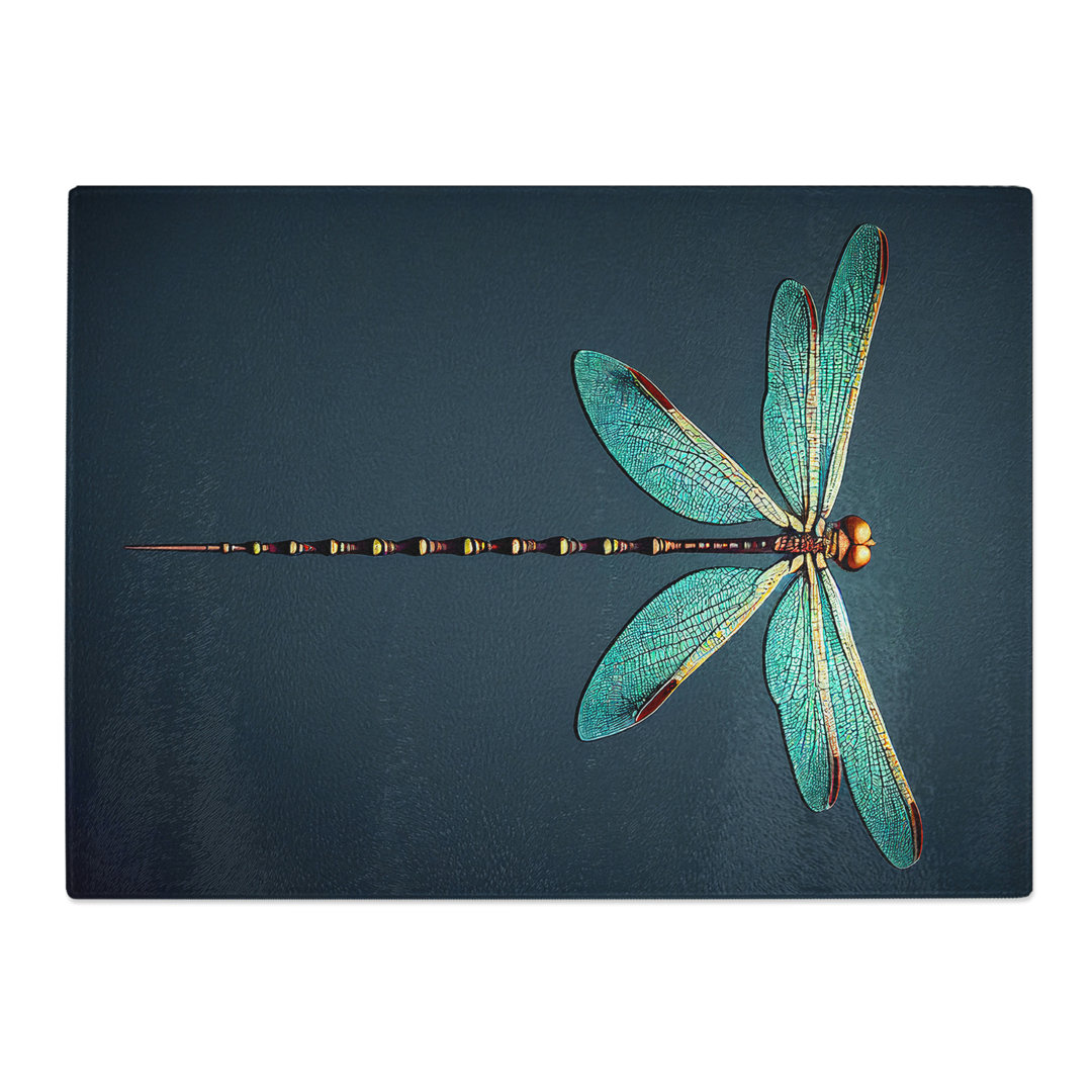 Dainty Dragonfly  Glass Chopping Board