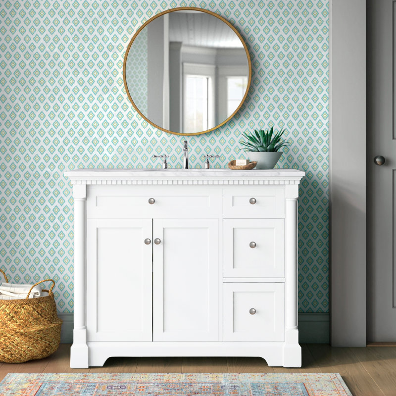 Ensemble de meuble-lavabo simple 42 po Clarence, Blanc