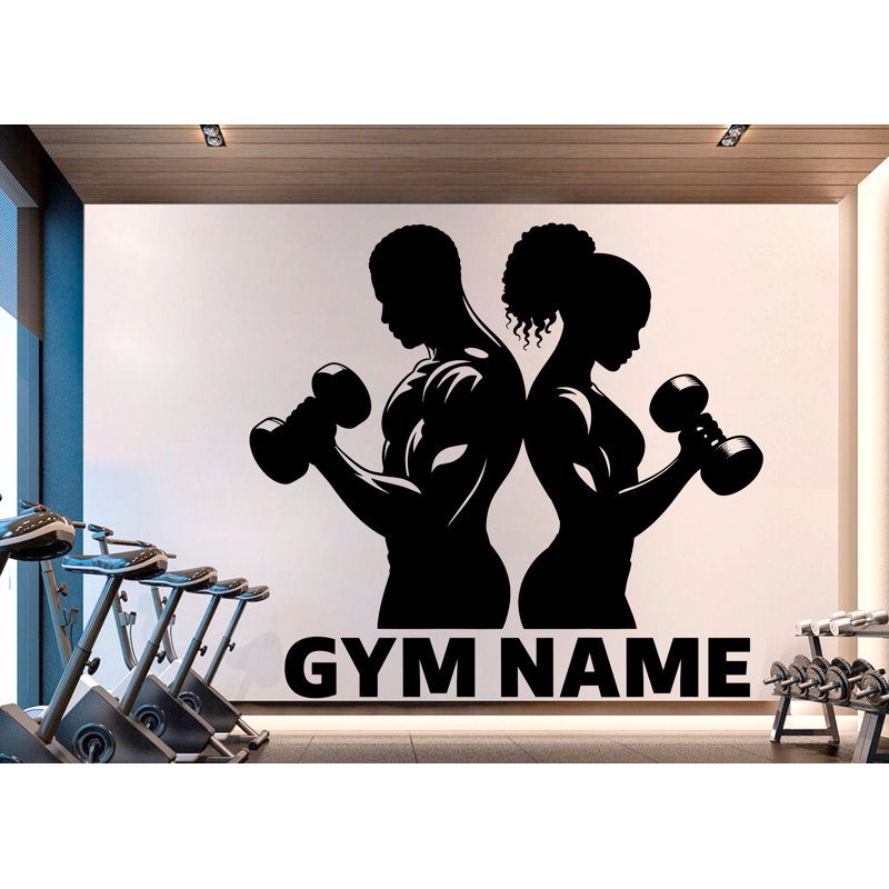 Adhésif décoratif Couple gymnase, H 17 po x l 17 po, Lilas