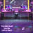 Nedyo Gaming Desk with RGB LED Light, Computer Desk with 4 Tier Reversible Storage Shelves, Hooks, Cup holder and Magnets-533530831-533530828