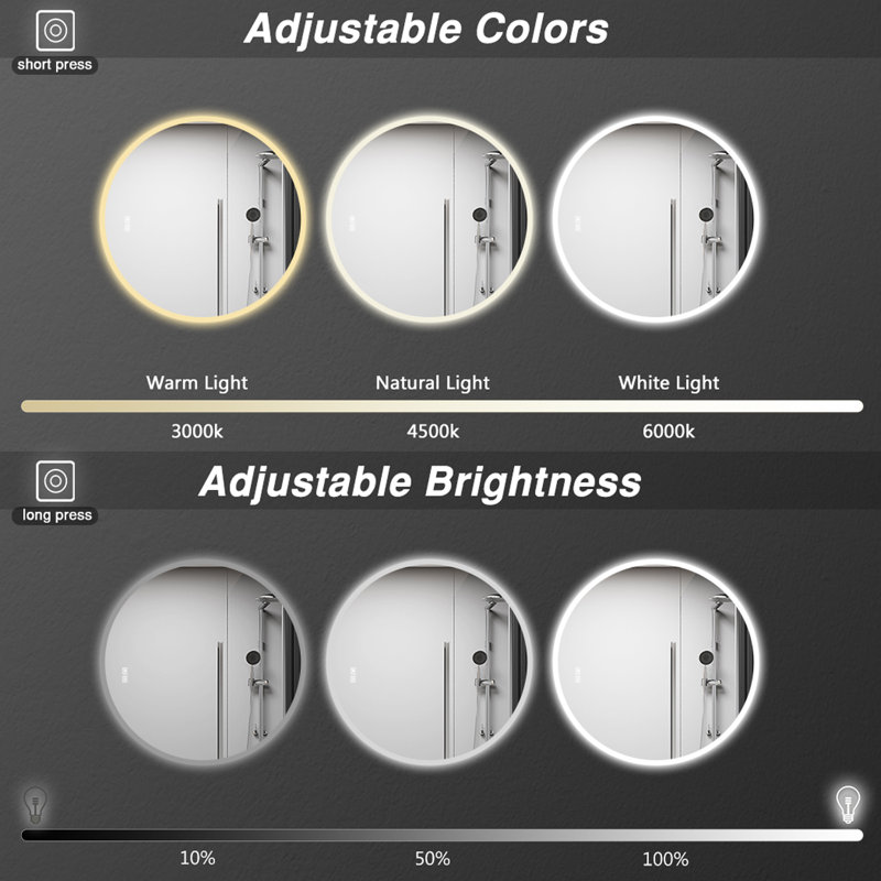 Alcee Round Mirror, 60cm x 60cm