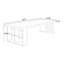 Bureau de direction rectangulaire en bois massif brun noisette-507446020