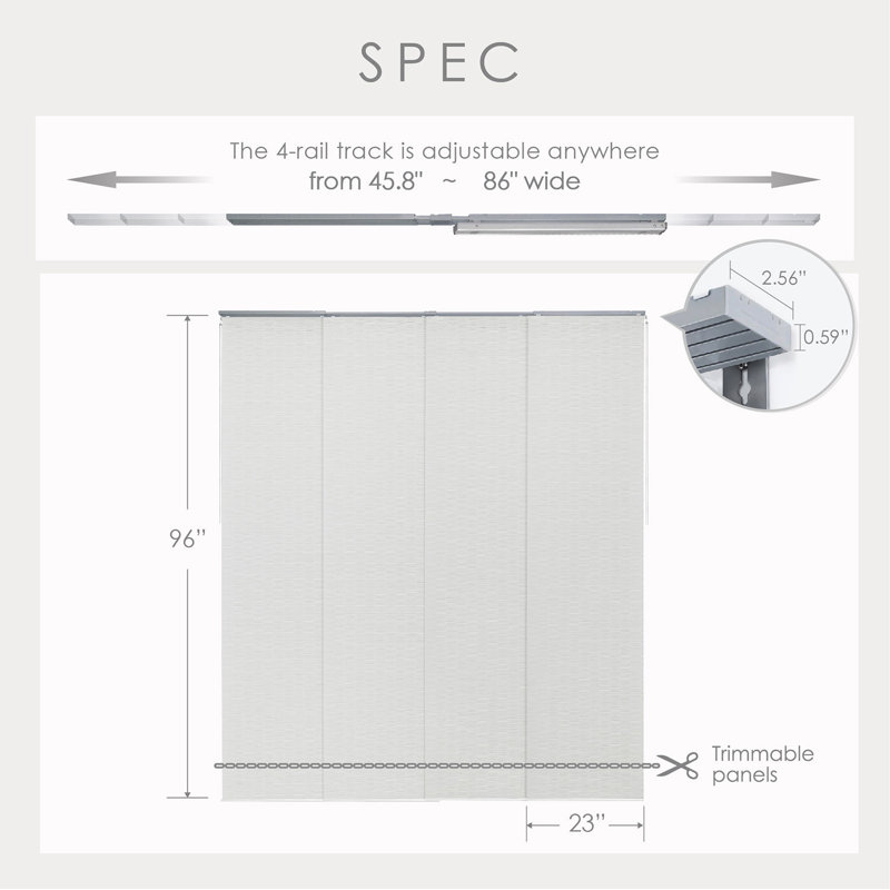 Sharmaine Meticulously Fashioned Semi-Sheer White Vertical Blind