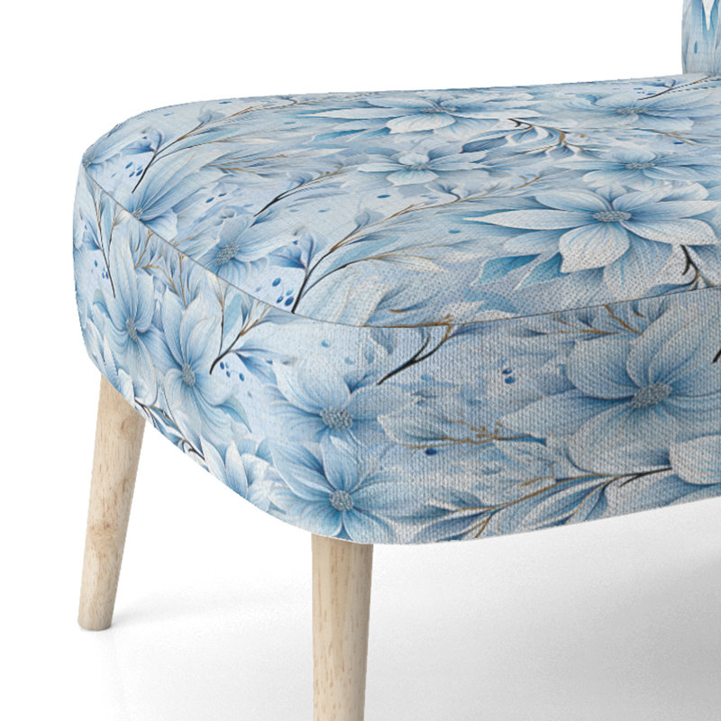 Chaise d'appoint rembourrée en velours Arctique