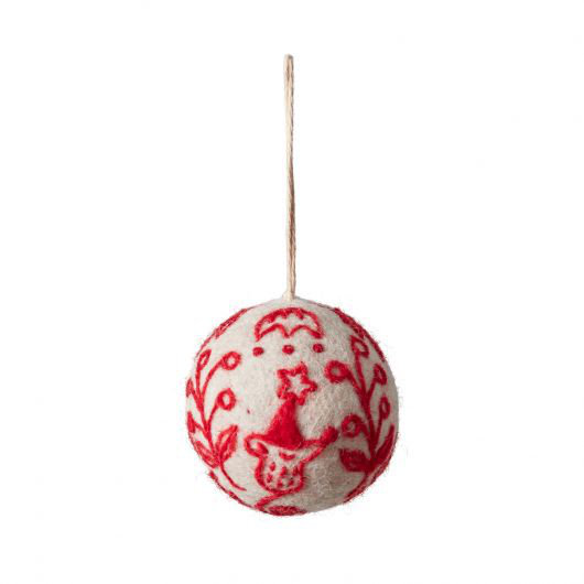 The Holiday Aisle® Fabric Ball Ornament | Wayfair