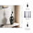 Sophisticated Glass Table Vase with Metal Topper for Home Decor - Elegant Tall Flower Vase for Office or Table Centerpiece Styling-412174322