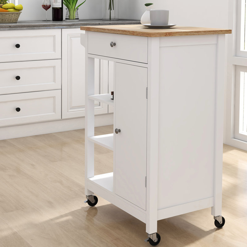 Îlot de cuisine multifonctionnel avec porte-serviettes et support de rangement supplémentaire