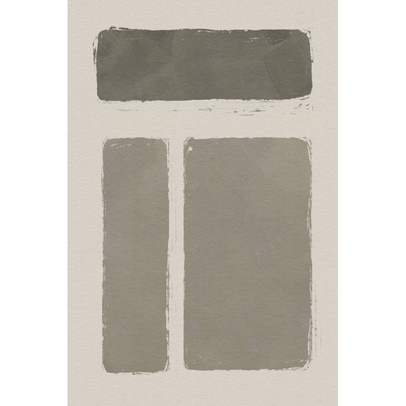 Neutral Colour Block IV by Jacob Green - Wrapped Canvas Painting, 46cm H x 30cm W 