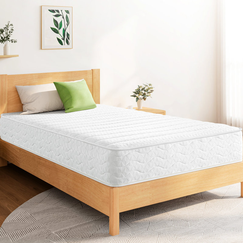 Matelas double de 20 cm (8 po), ressorts ensachés individuellement, soutien des bords, tissu respirant, idéal pour les chambres modernes.