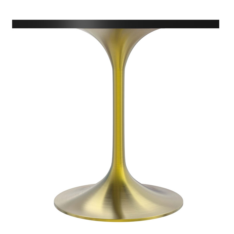 Table de salle à manger Verve, Noir, Doré