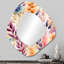 Motif de fougères pastel bohémien - Miroir mural floral traditionnel aux formes asymétriques-107230168