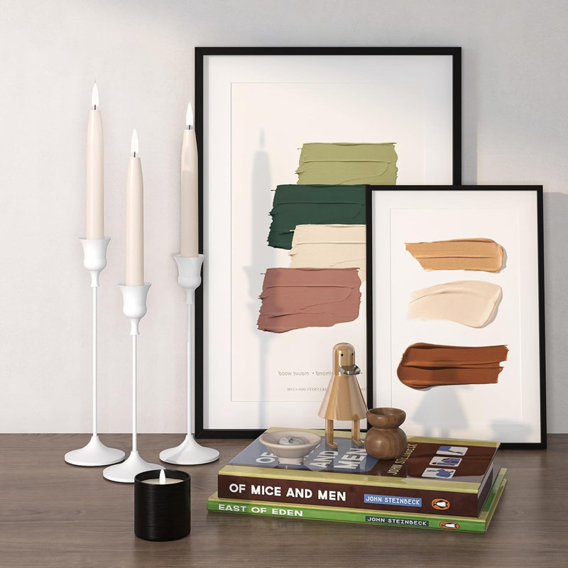 12 Pack White Taper Candlestick Holders Set - Sturdy Aluminum Alloy Candle Holders For Home Decor, Weddings, And Special Occasions - Rustproof And Anti-Slip Base