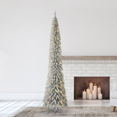 Home Heritage Pencil Artificial Tinsel Christmas Tree