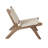 Loe Accent Chair, Boho Natural Rope Woven, Walnut Brown Angled Wood Frame