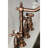 Kingston Brass Heritage Two-Handle 4-Hole Deck Mount Bridge Kitchen Faucet with Brass Side Sprayer-126382916
