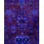 Tapis bleu / mauve en laine noué à la main de conception unique 9 pi 2 po x 13 pi 8 po années 2000 Gosnells