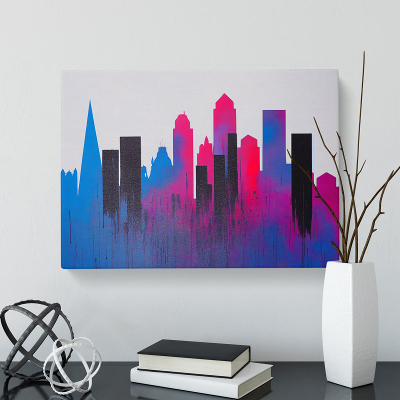 City Skyline Splash Vol.4 Abstract - Wrapped Canvas, 35cm H x 50cm W x 3cm D