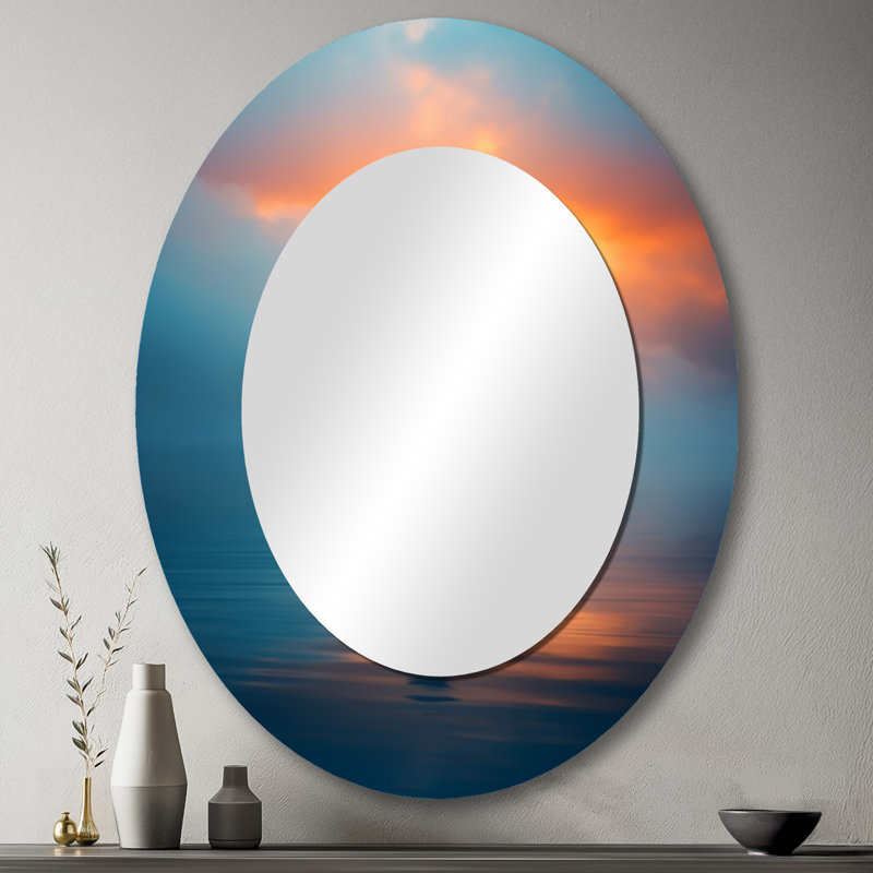 Phare serein dans la brume coucher de soleil, 43 po x 33 po