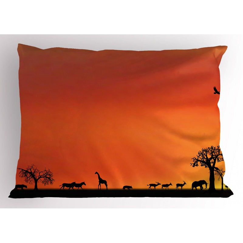 Sun Polyester Machine Printed Sham Set, King