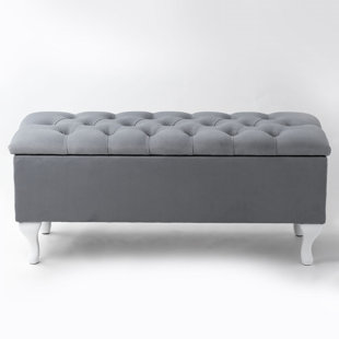 Velvet Upholstered Storage Bench