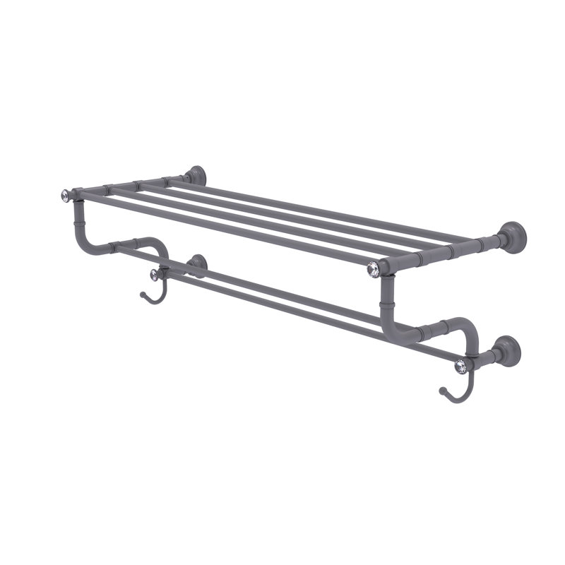 Porte-serviettes mural Freyja, Gris mat, H 10,6 po x l 32 po x P 12,5 po