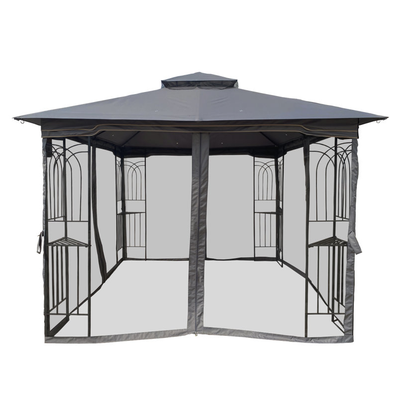 Pavillon de jardin d'extérieur en métal