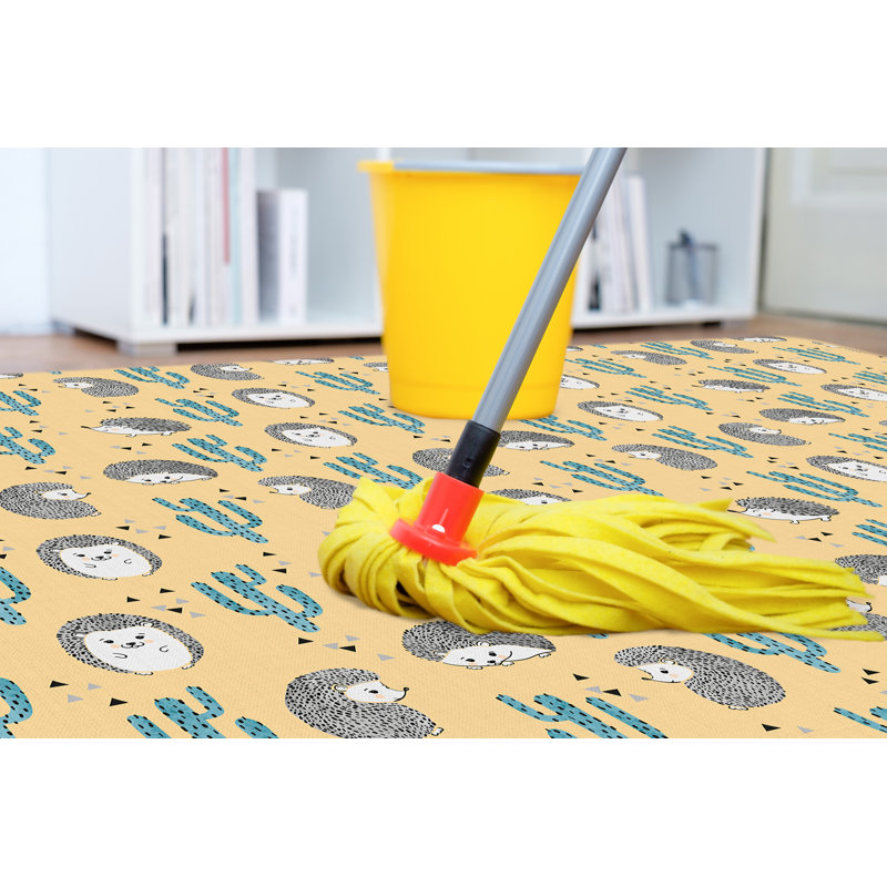 Aithen Vinyl Machine Printed Area Rug, Rectangle 100 x 150cm