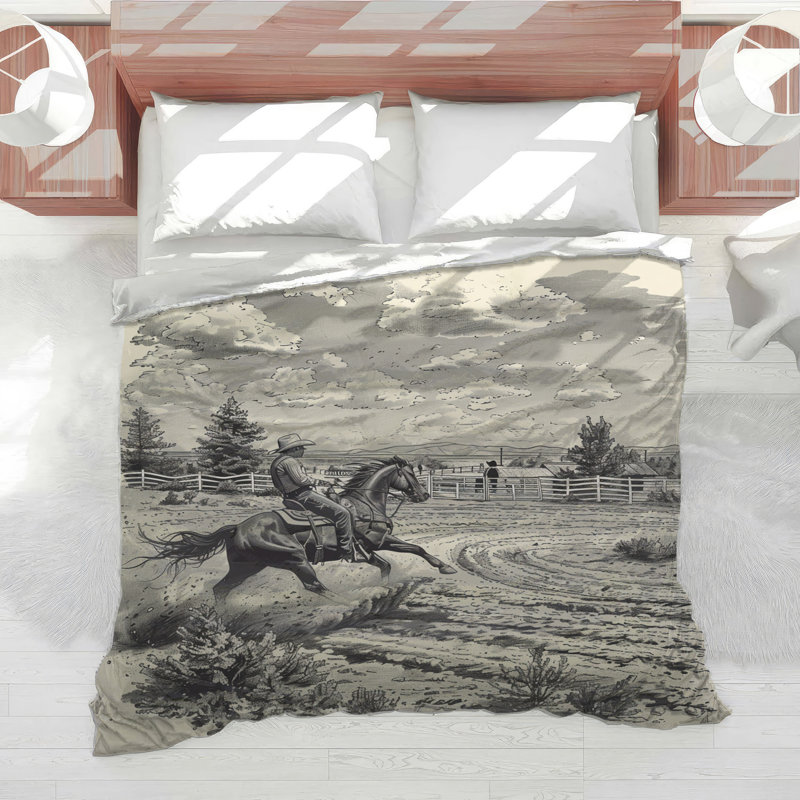 Cowboy Bedding Western Comforter Rustic, Twin