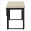 Bureaux, bureau d'ordinateur à hauteur réglable de 48 po, moderne, stratifié beige, métal noir | Taupe | Panneau de particules-520044067