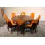 Vogue Lux Orange 61" Round Dining Set-1129307979-1114363436-1114363435