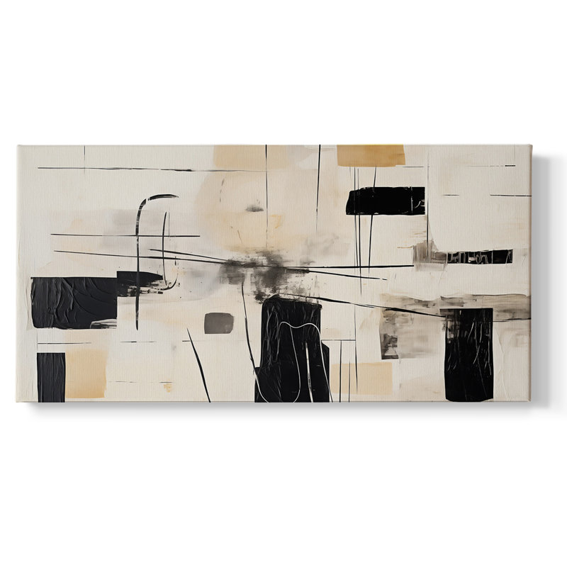 «Abstract Series» -CCCLLXXV- Toile tendue avec châssis tendue, prête à accrocher, H 21 po x l 41 po