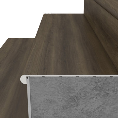 EverLux Basic Hickory 20 mm. T x 48.42 in. L x 11.81 in. W Vinyl Stair Tread 