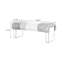 Banc rembourré en bois massif noir-1919637501