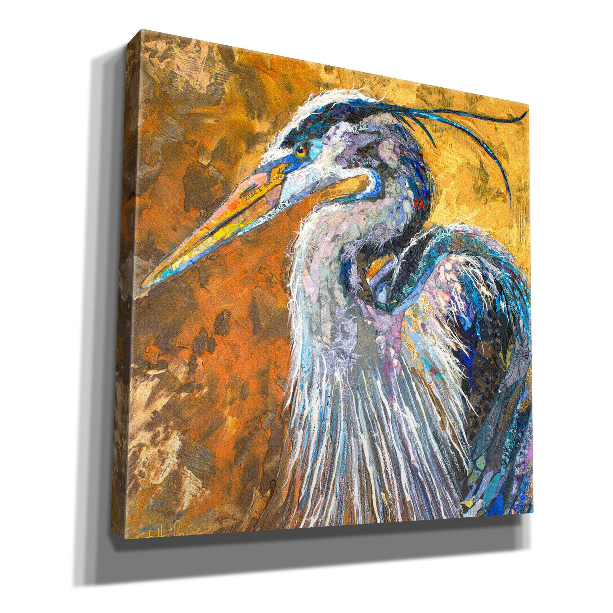 Union Rustic Kambrey Great Blue Heron On Canvas by St. Hilaire ...