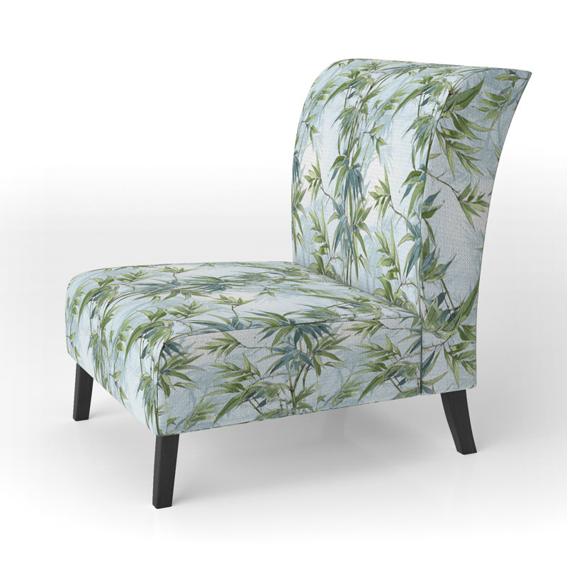Fauteuil de chambre rembourré C, Bambou tropical zen III