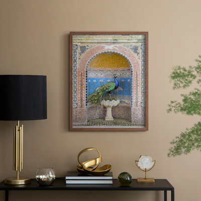 Palace Peacock Framed Print - Solid Wood